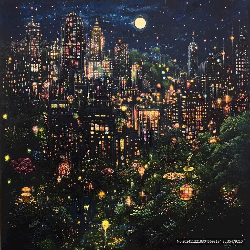 夜景立体画