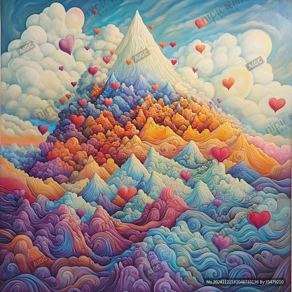 富士山插画