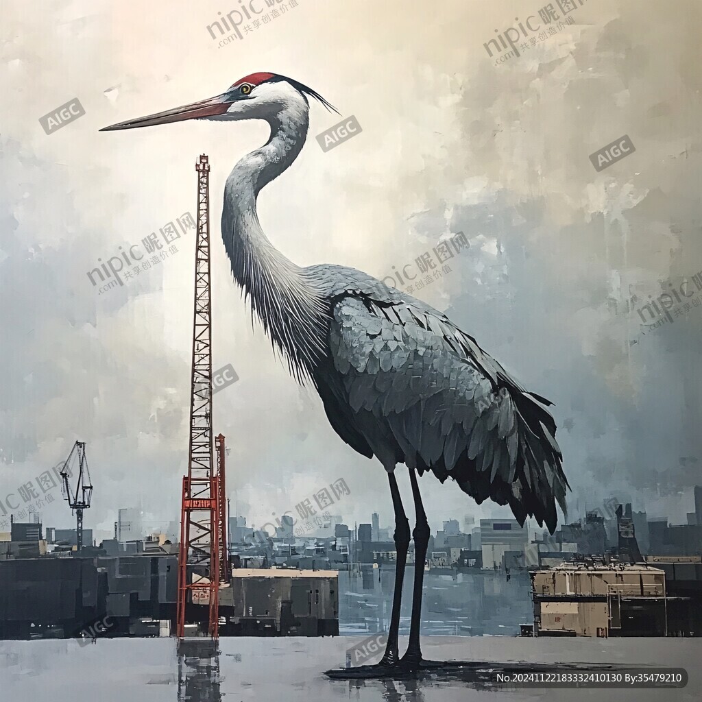 黄鹤水彩画