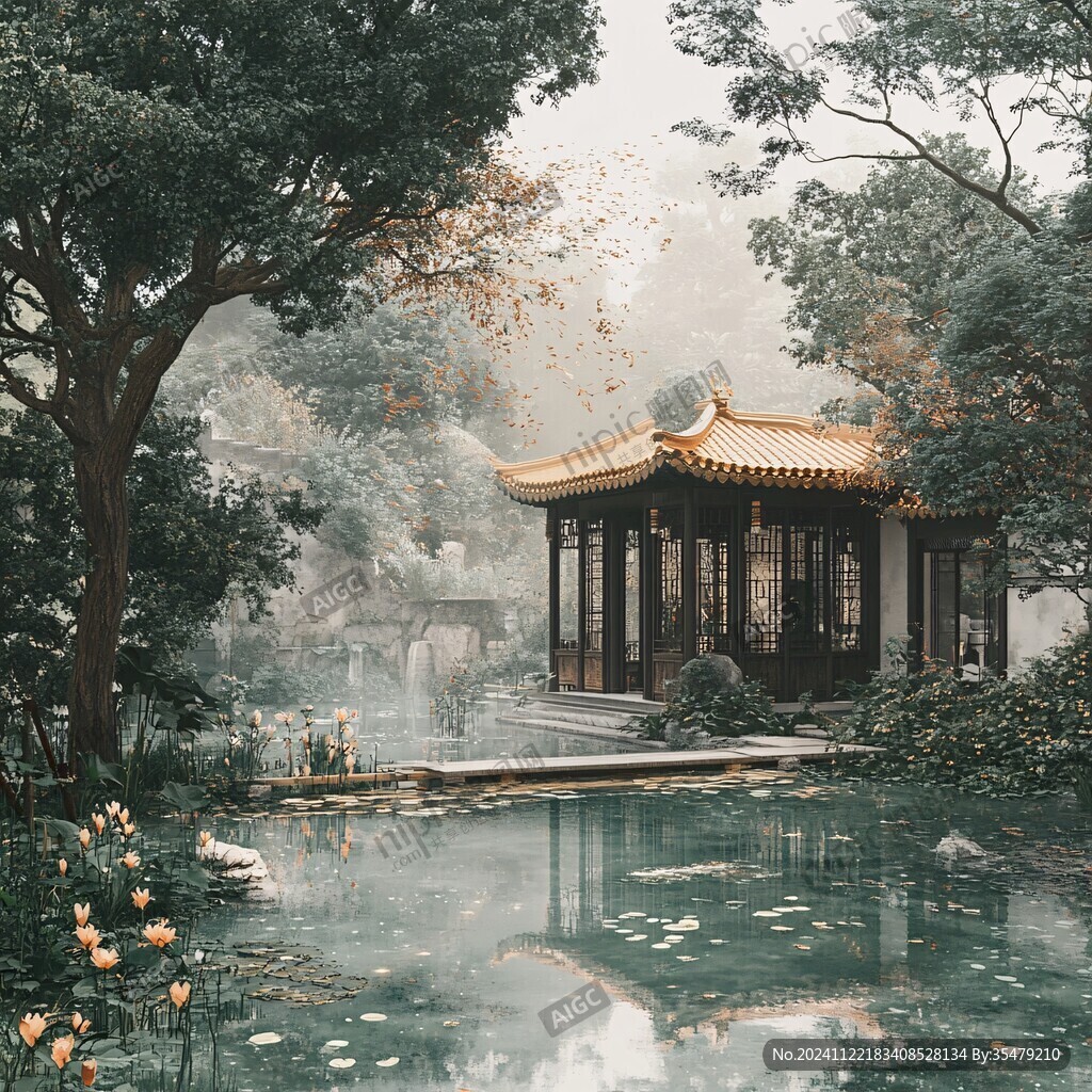 江南意境写真美景庭院