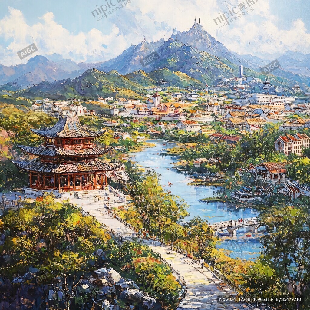 横店插画
