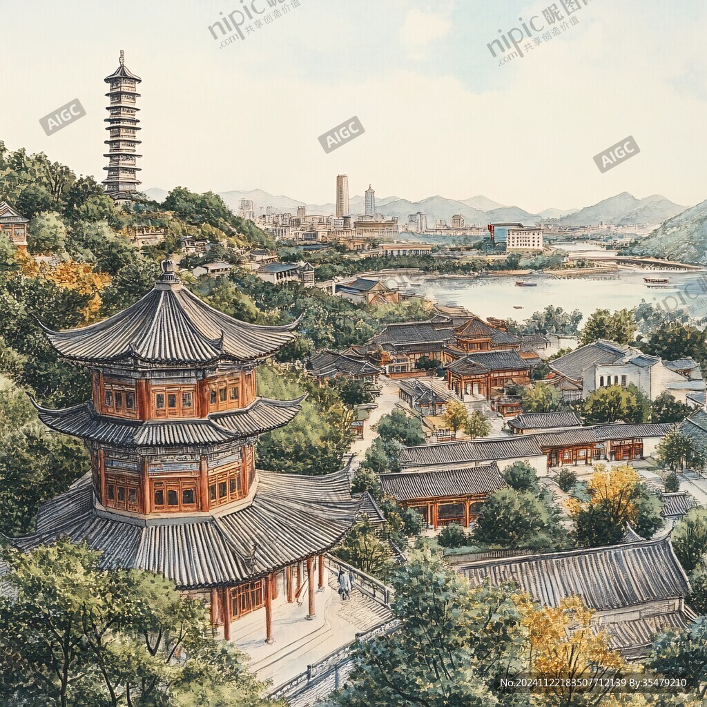 横店插画