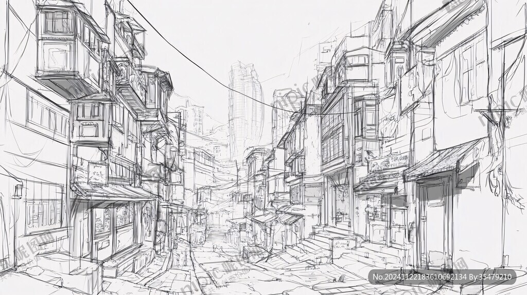 街景线稿
