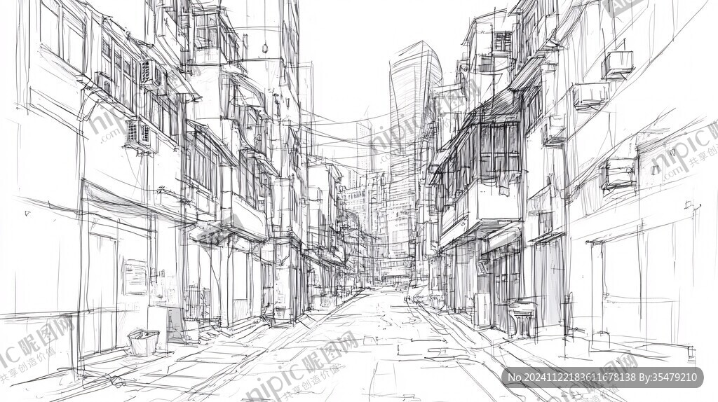 街景线稿