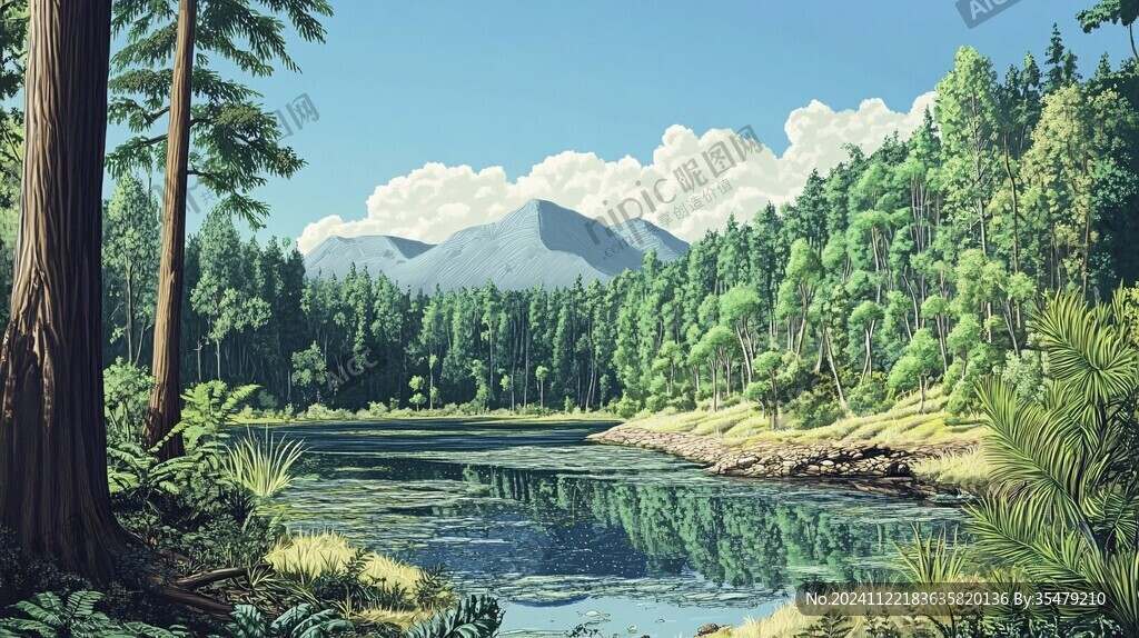 宽屏风景画
