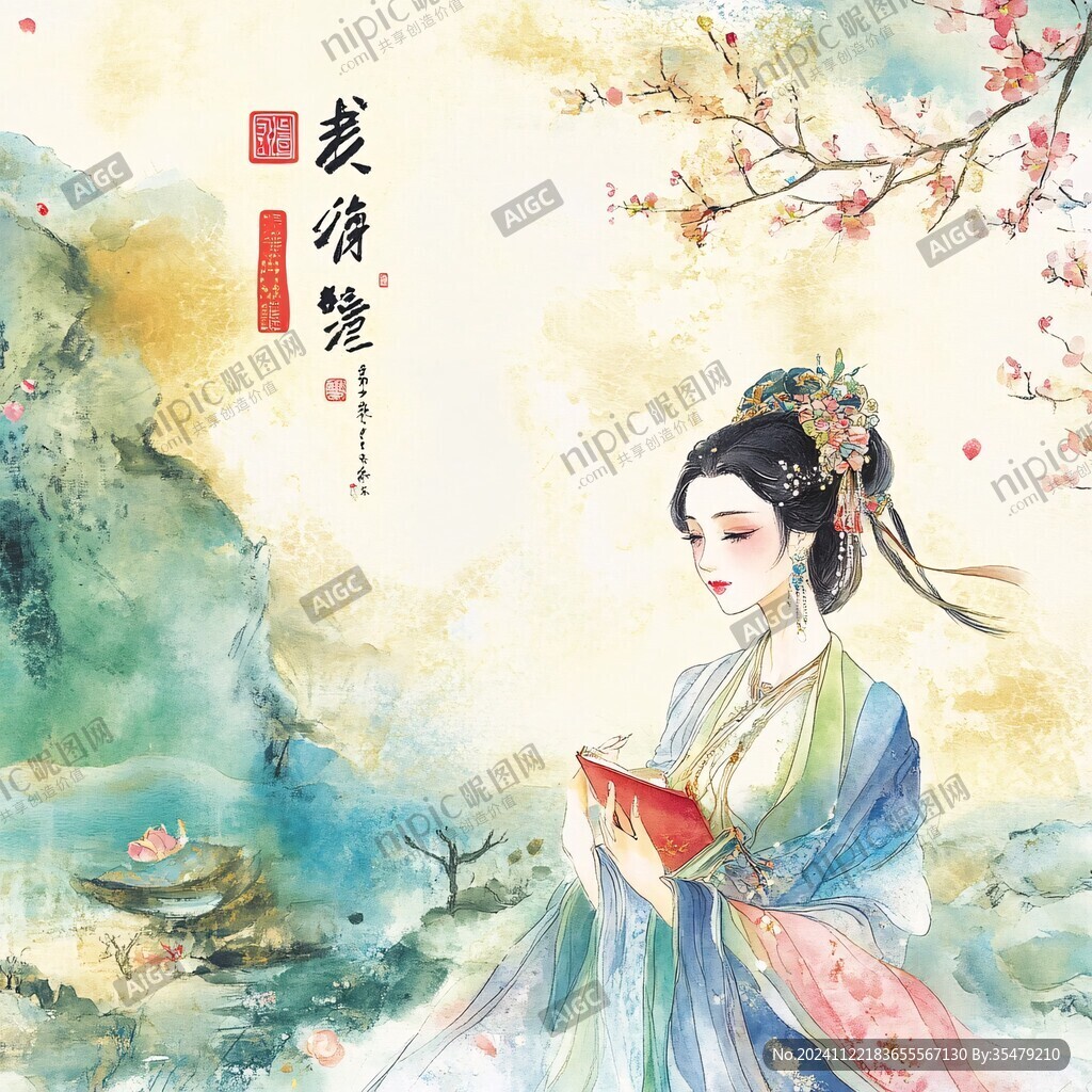 古装封面包装插画