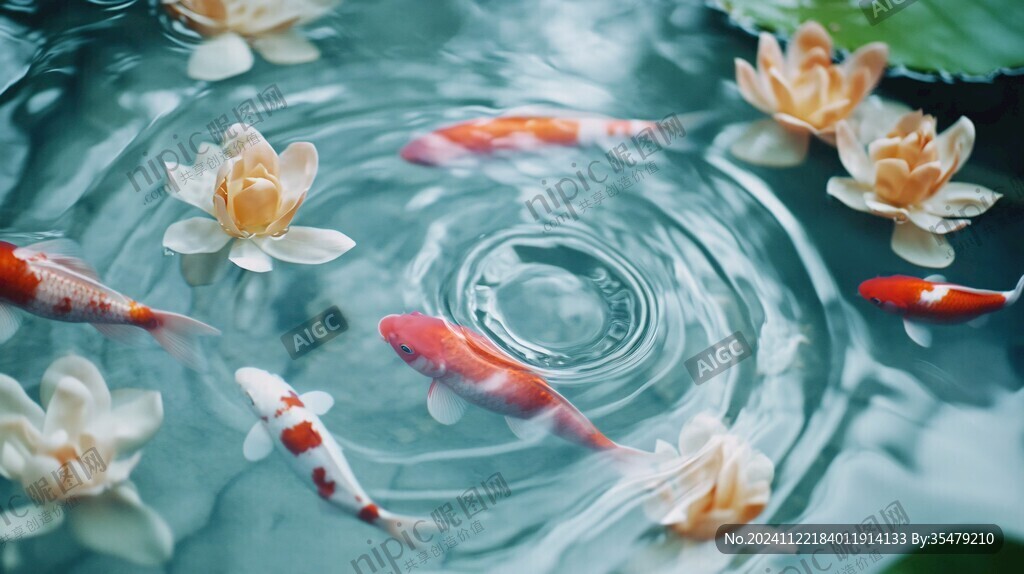 荷花池里的金鱼