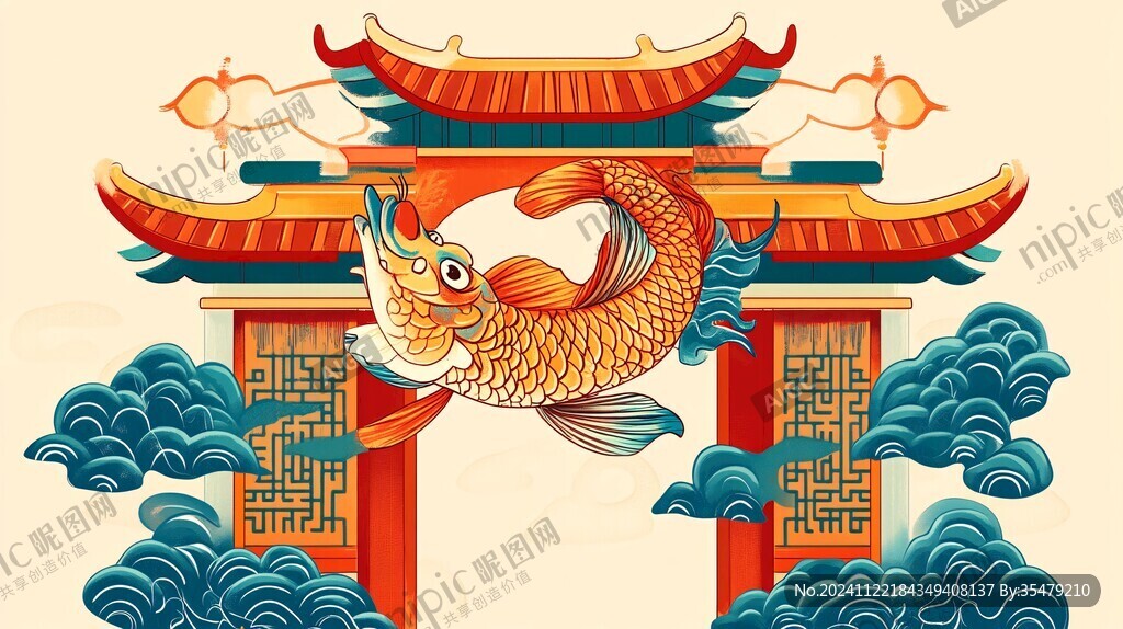 状元门插画