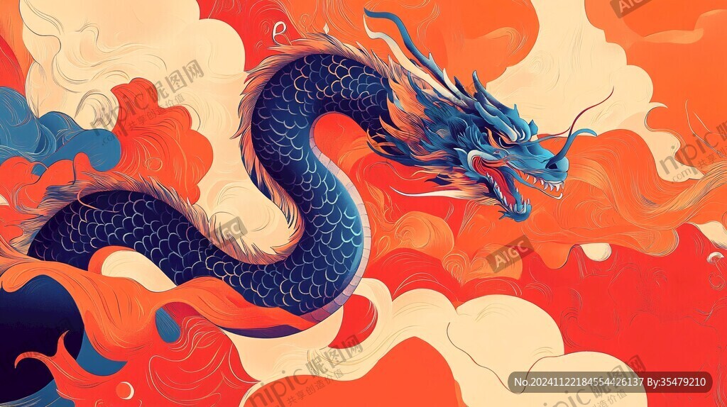 龙年包装插画