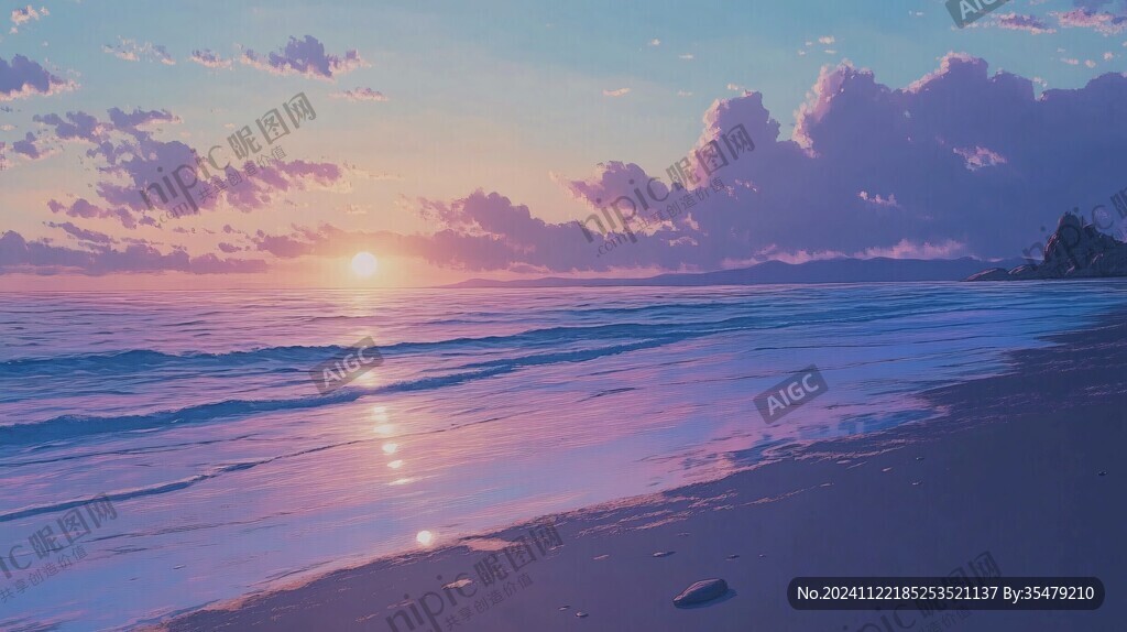 唯美韵律自然海边背景