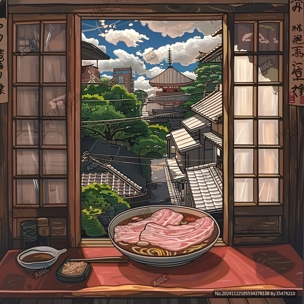拉面馆插画