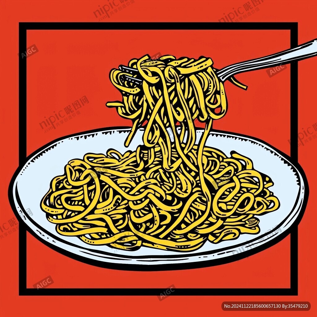 热干面插画