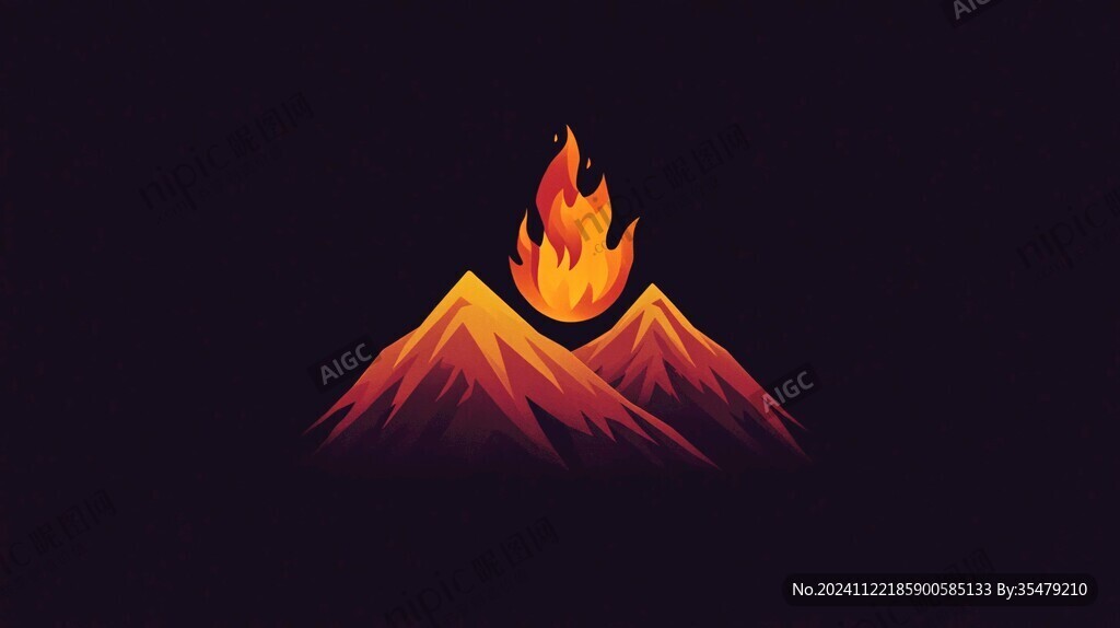 火山logo