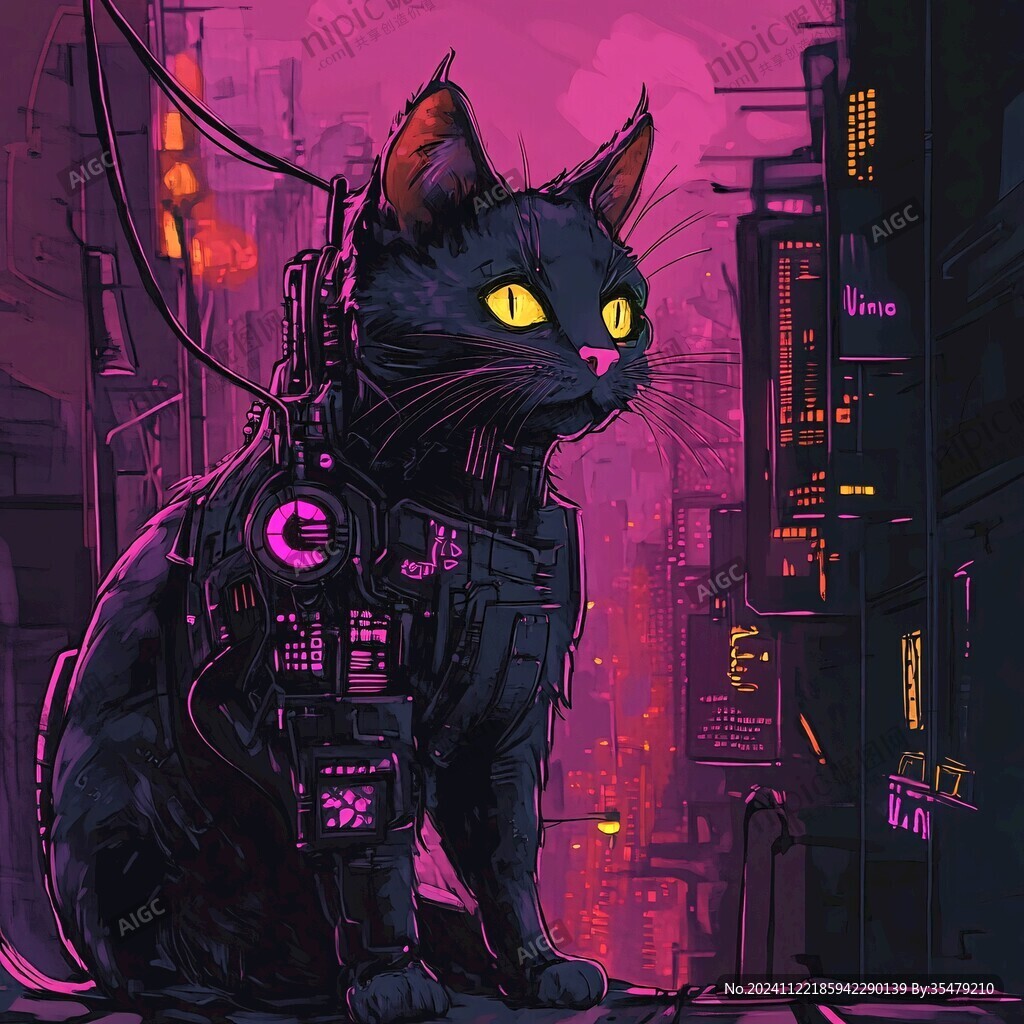 赛博朋克装饰画