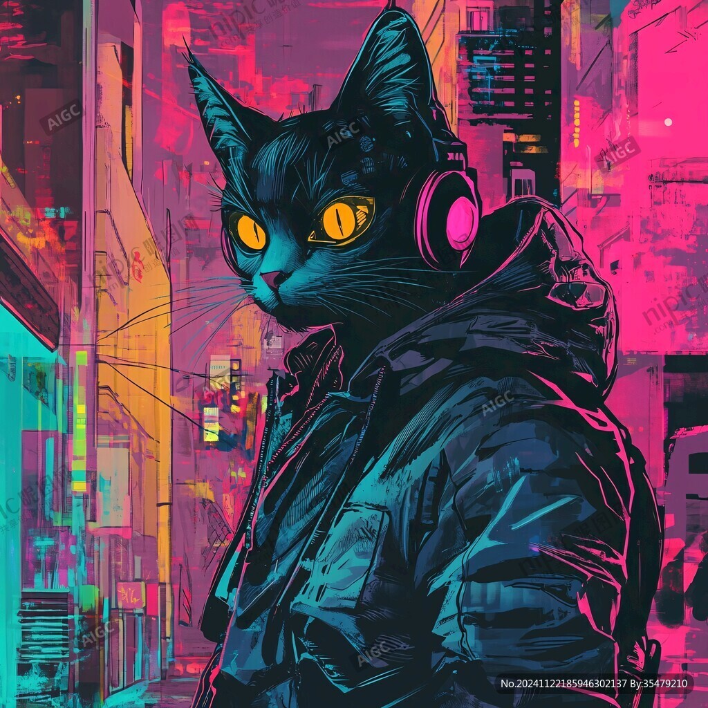 赛博朋克装饰画