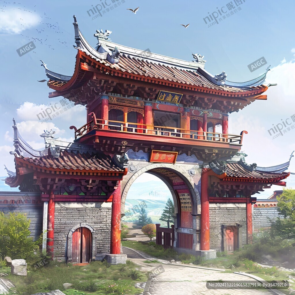 大境门插画