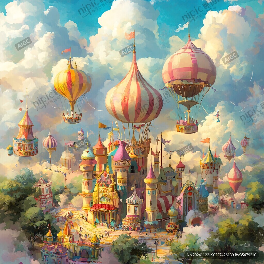 梦幻城堡插画