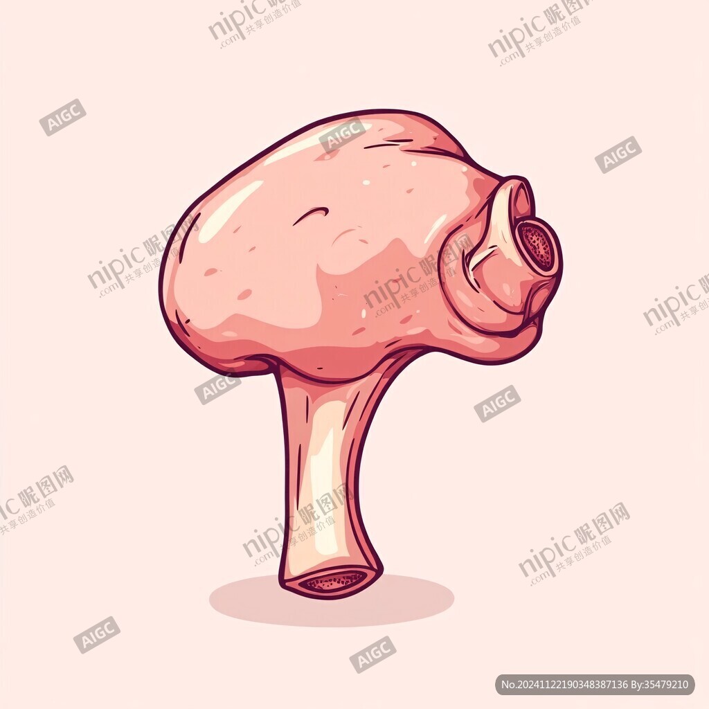 鸡腿卡通插画