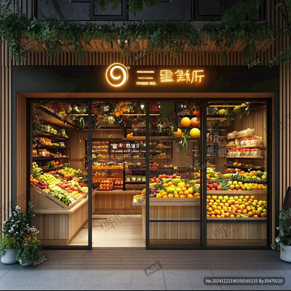 生鲜店效果图