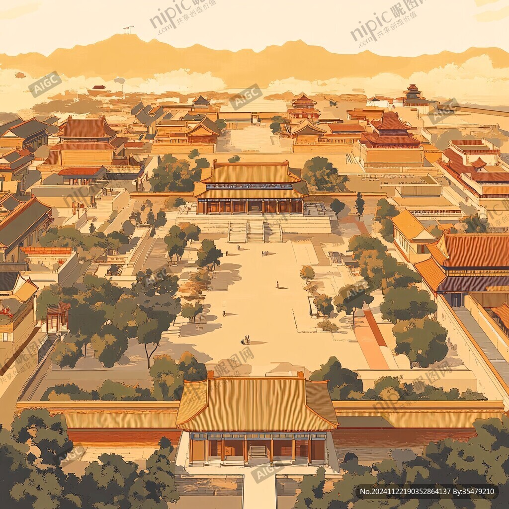 插画故宫