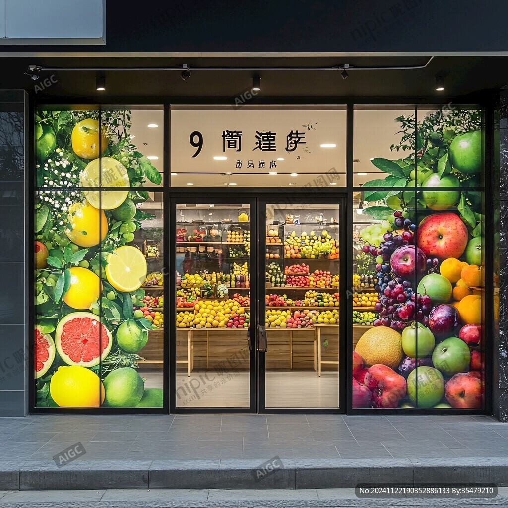 网红水果店门头