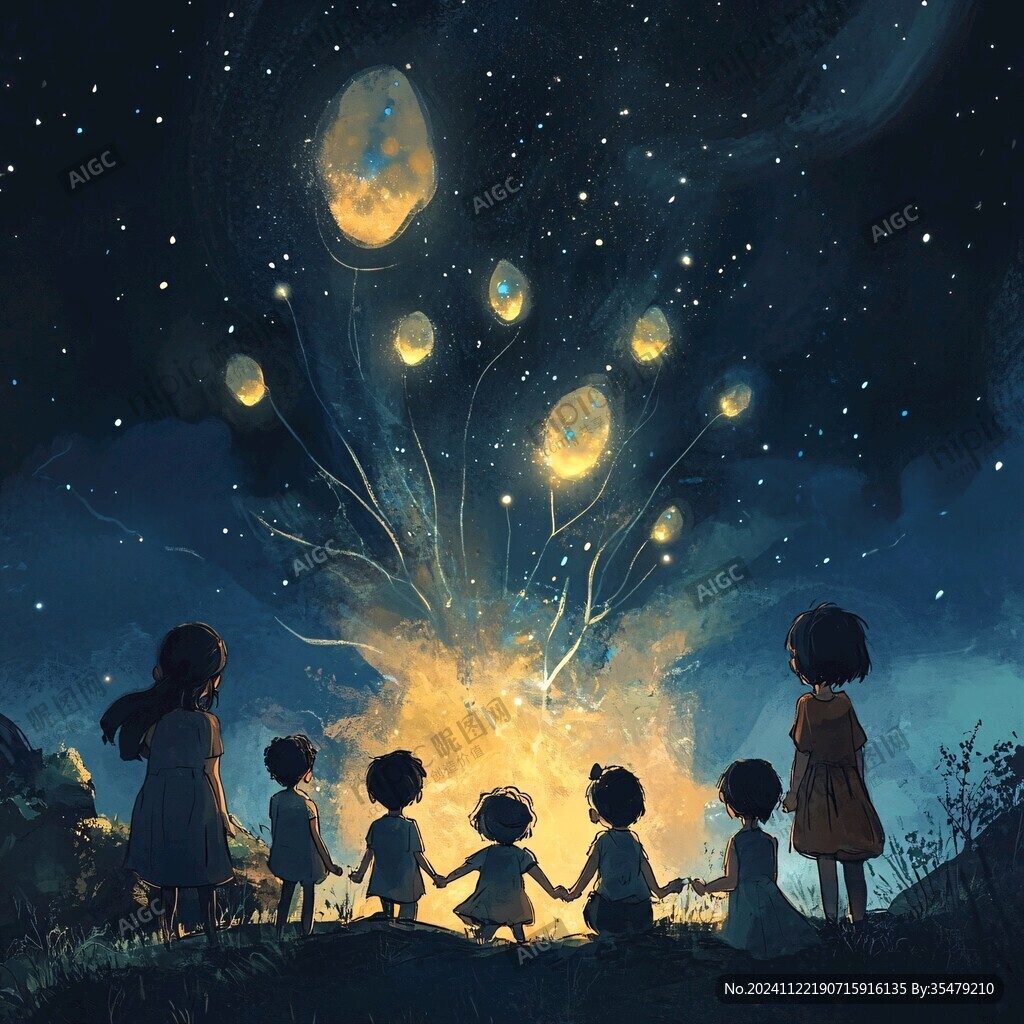 梦幻儿童插画超治愈