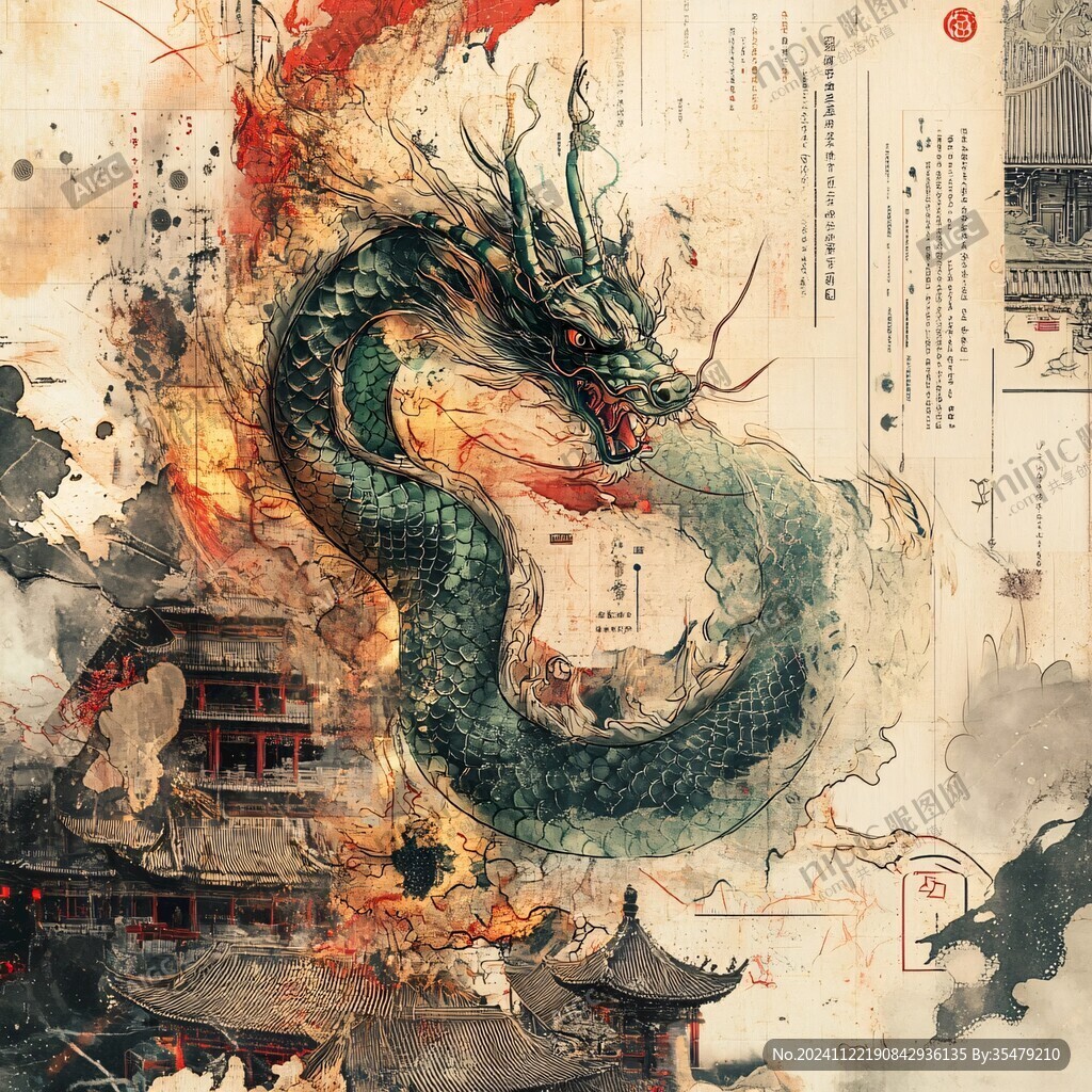 古风龙插画