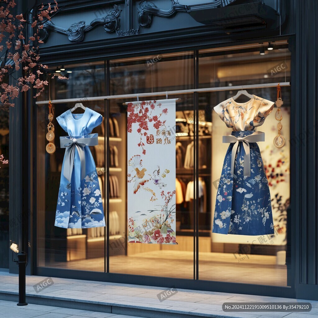 传统汉服橱窗