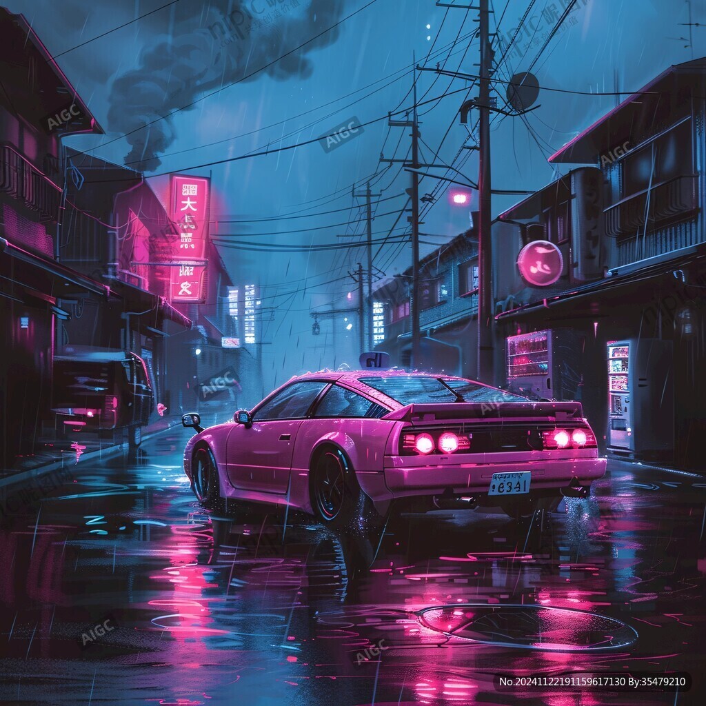 场景赛博插画