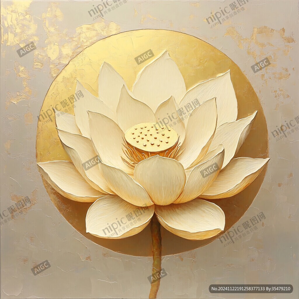 金色艺术荷花