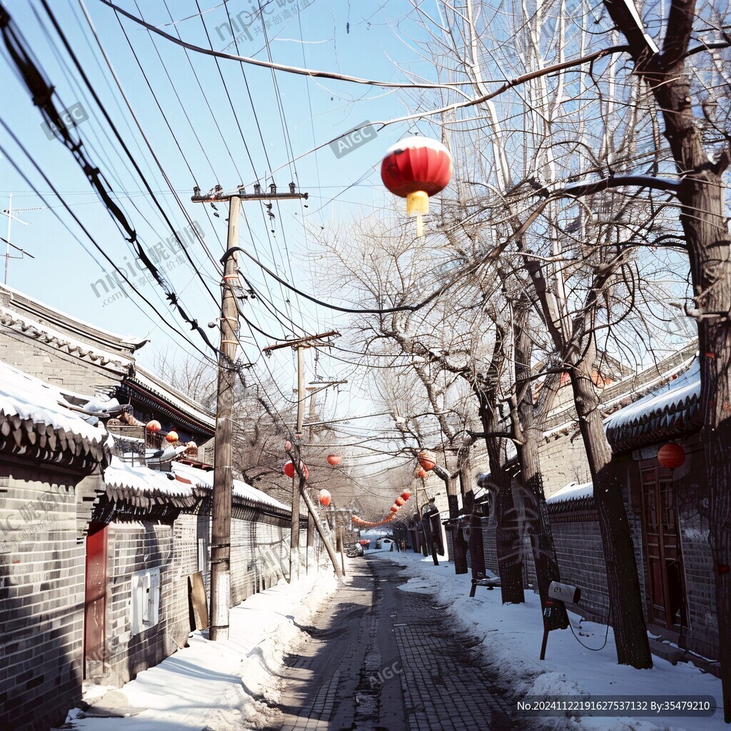 胡同雪景