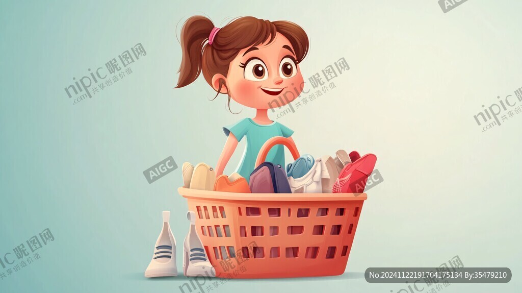 洗衣服插画