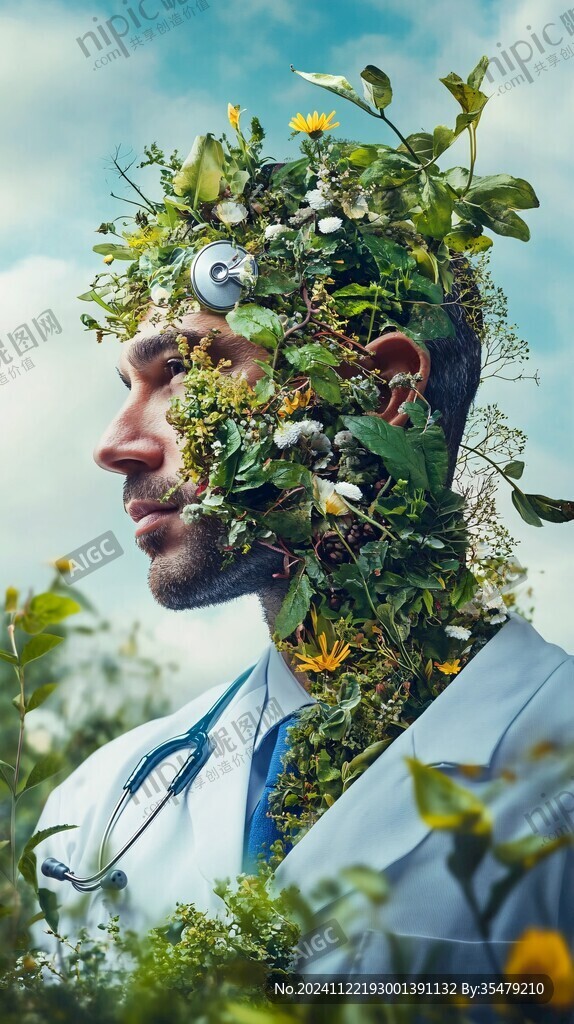 人头花艺造型