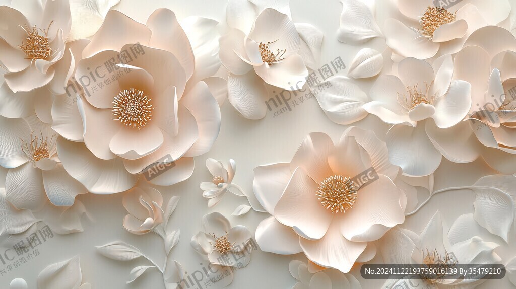 3d立体花壁纸