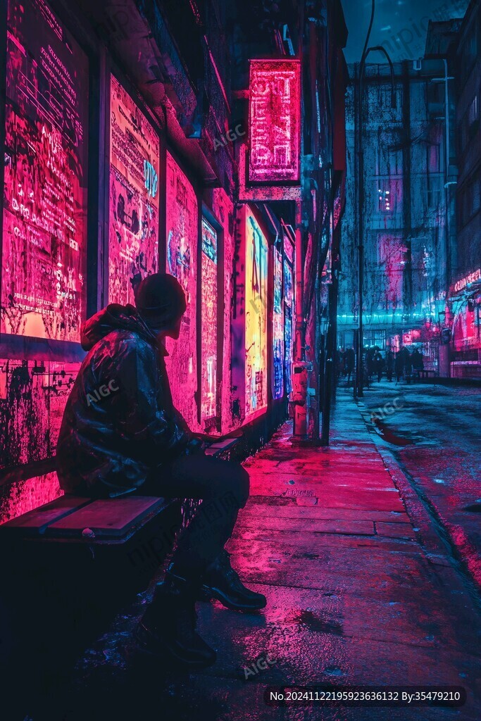 赛博朋克装饰画