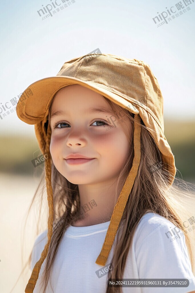 怡然自得的小女孩壁纸
