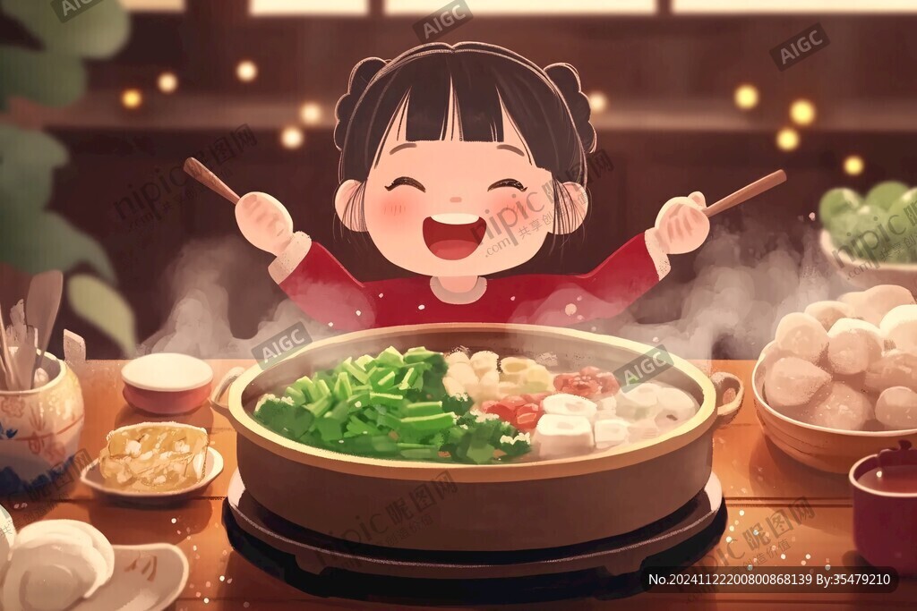 豆泡儿汤插画