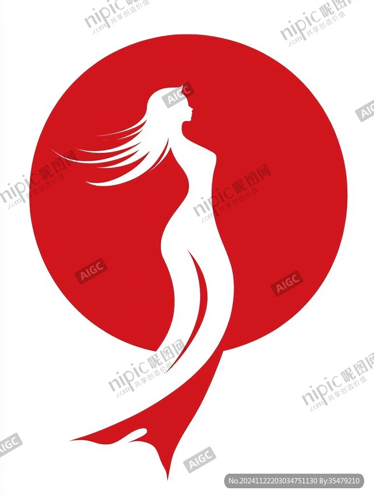 美女剪影logo