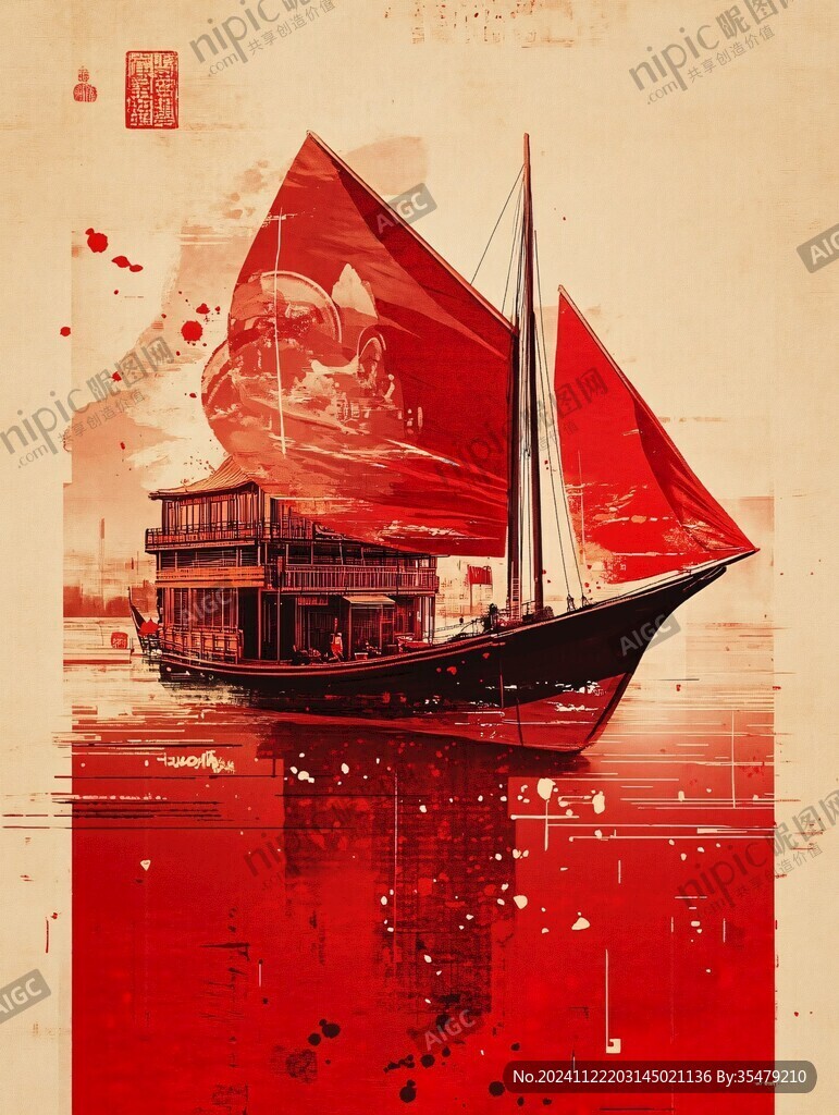 红船素材海报