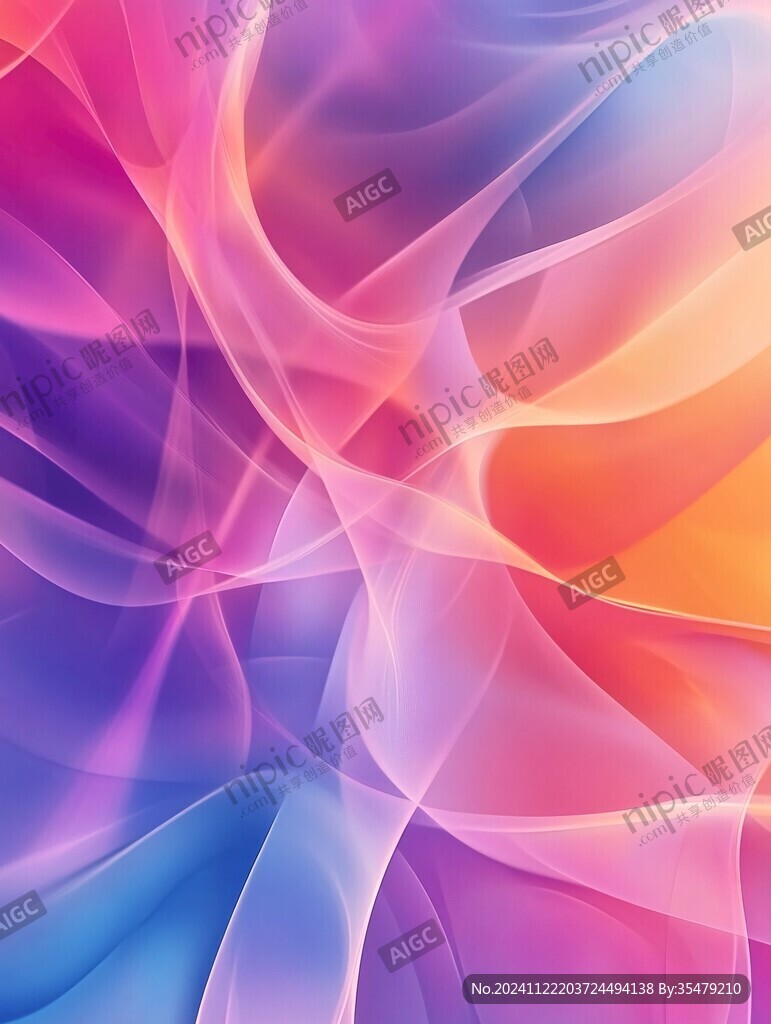 多彩曲线唯美高雅形状