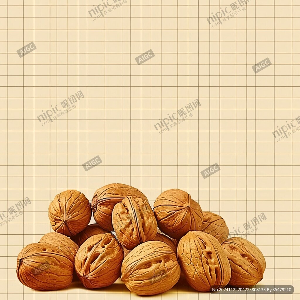 纸皮核桃插画