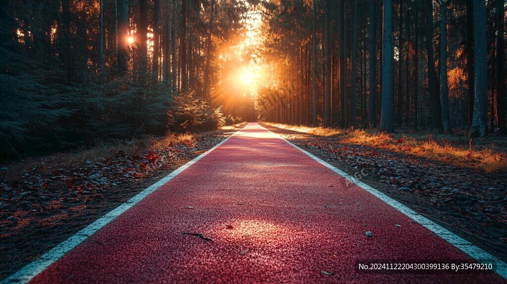 红色健身道路
