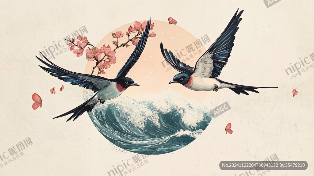 日喜鹊插画
