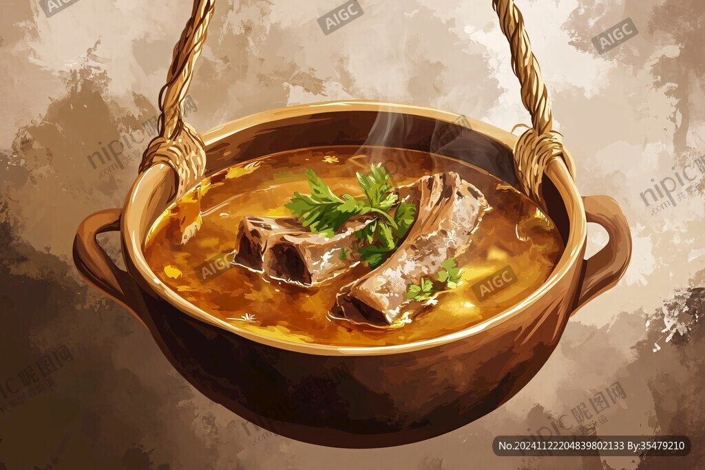 鱼汤插画