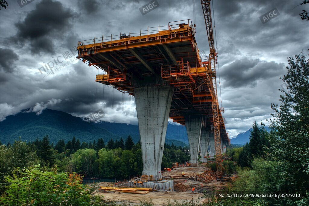 桥梁桥墩建设