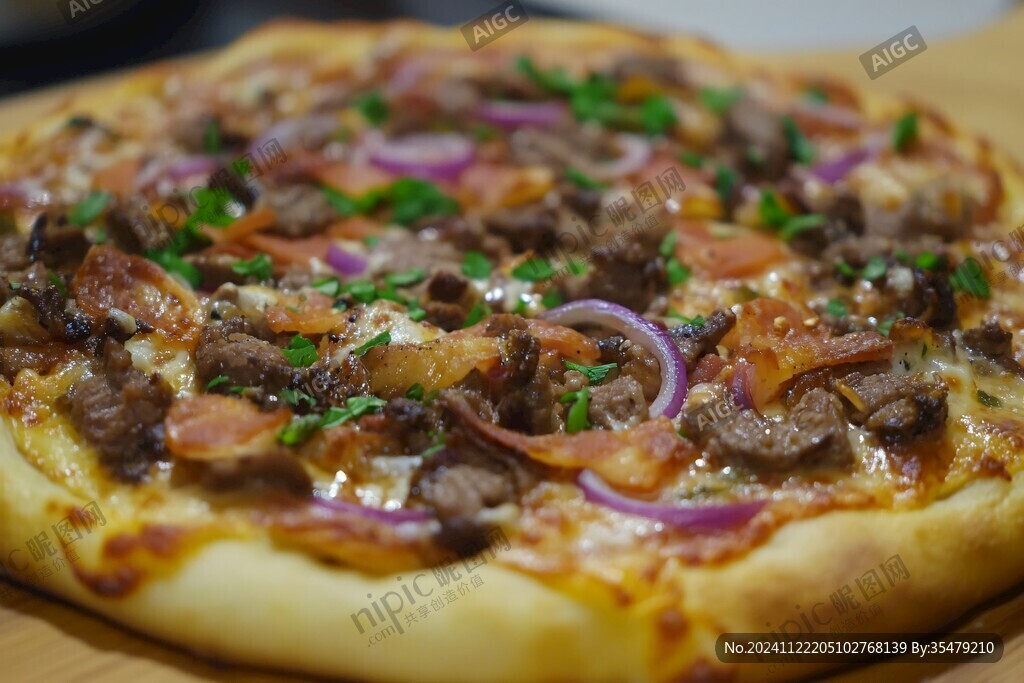 西餐牛肉披萨