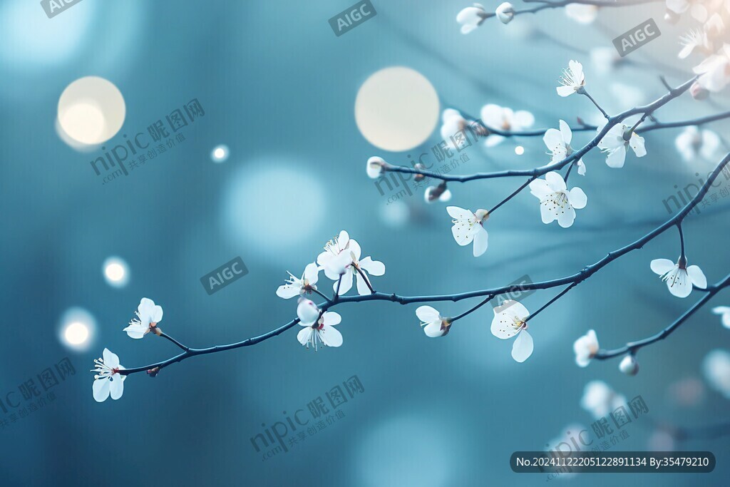 杏花暖色背景