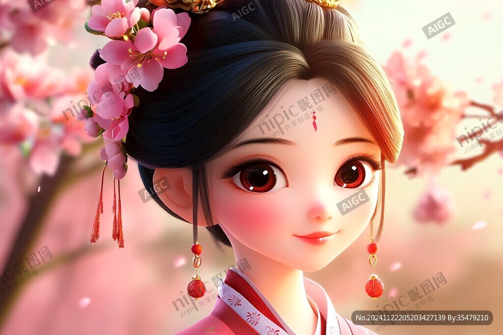 q版桃花少女