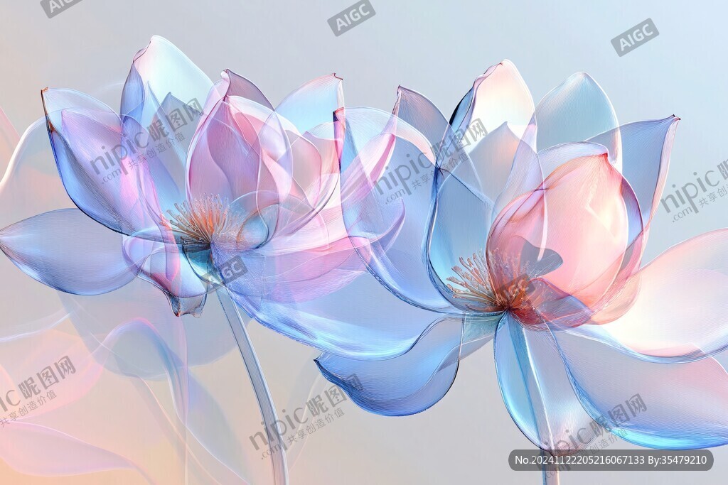 渐变风花朵