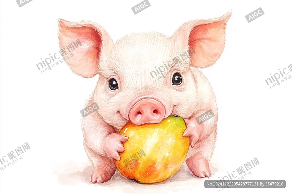 彩铅动物插画